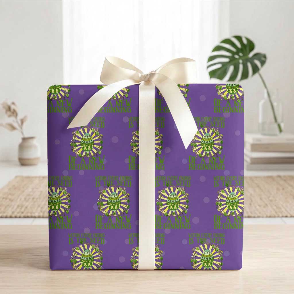 Within Every Ending Is The Seed Of A New Beginning Wrapping Paper Roll Ostara Pagan Eostre Easter Day