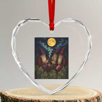 Wizard 420 Smoking Marijuana Heart Crystal Glass Ornament Funny Stoner Weed Lover Meme