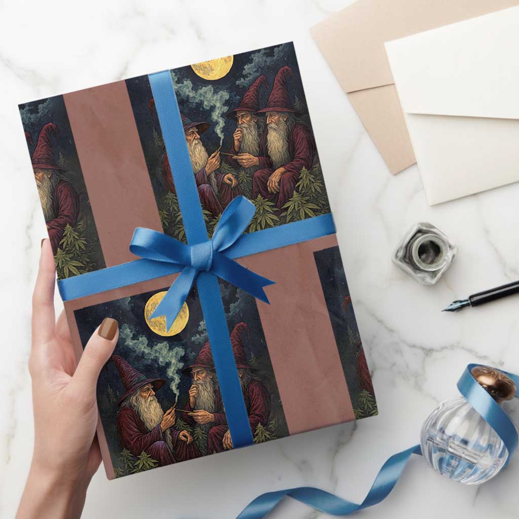 Wizard 420 Smoking Marijuana Wrapping Paper Roll Funny Stoner Weed Lover Meme