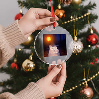 Wizard Cat Crystal Glass Ornament Weird Funny Retro Halloween Orange Cat Meme TS10
