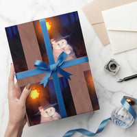 Wizard Cat Wrapping Paper Roll Weird Funny Retro Halloween Orange Cat Meme - Wonder Print Shop