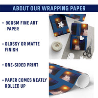 Wizard Cat Wrapping Paper Roll Weird Funny Retro Halloween Orange Cat Meme - Wonder Print Shop