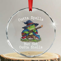 Wizard Frog Meme Crystal Glass Ornament Outta Spells But Not Outta Shells - Wonder Print Shop
