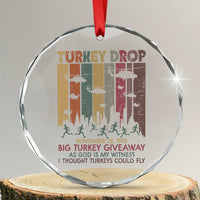 WKRP Turkey Drop Crystal Glass Ornament Retro First Annual WKRP Funny Thanksgiving Day - Wonder Print Shop