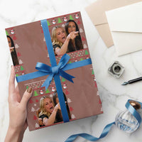 Woman Yelling At A Cat Ugly Christmas Wrapping Paper Roll Funny Meme Matching Couple Christmas Pajama - Wonder Print Shop