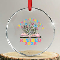 Women Retirement Life Crystal Glass Ornament Retired 2026 A New Chapter Begins Floral Book