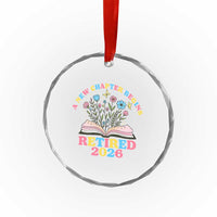 Women Retirement Life Crystal Glass Ornament Retired 2026 A New Chapter Begins Floral Book