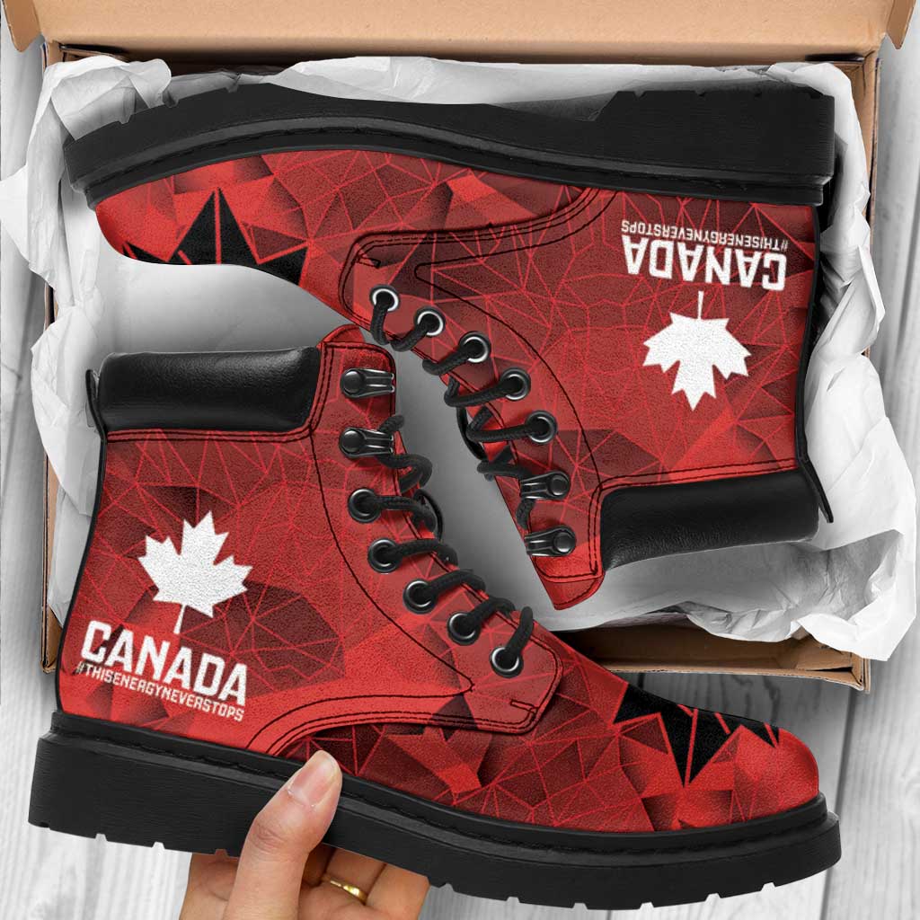Women Rugby Canada All Season Boots Maple Energy Never Stops - Wonder Print Shop