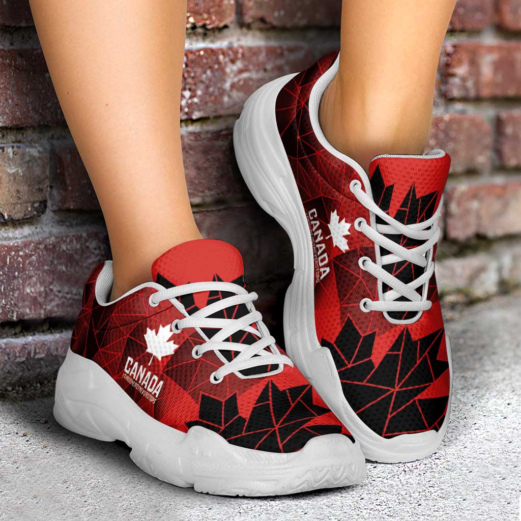Women Rugby Canada Chunky Sneakers Maple Energy Never Stops - Wonder Print Shop