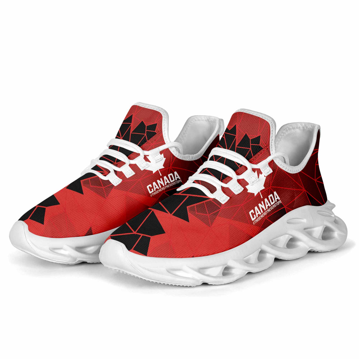Women Rugby Canada Clunky Sneakers Maple Energy Never Stops - Wonder Print Shop
