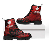 Women Rugby Canada Leather Boots Maple Energy Never Stops - Wonder Print Shop