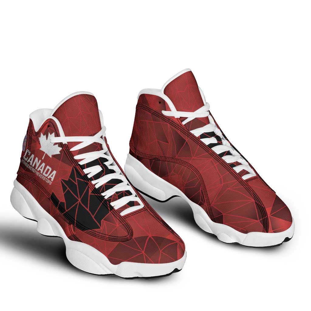 Women Rugby Canada Sneakers J13 Maple Energy Never Stops - Wonder Print Shop