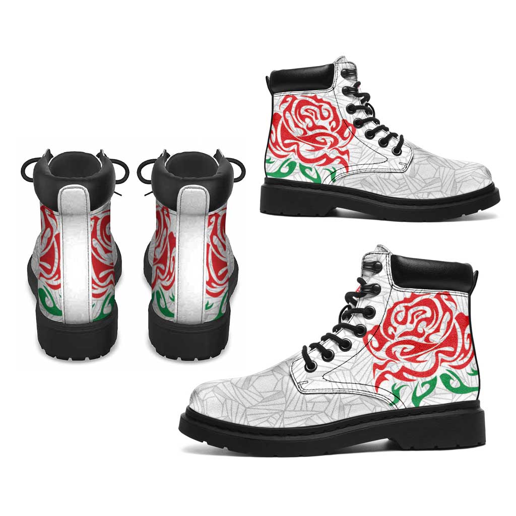 Women Rugby England All Season Boots Red Roses Energy Never Stops - Wonder Print Shop