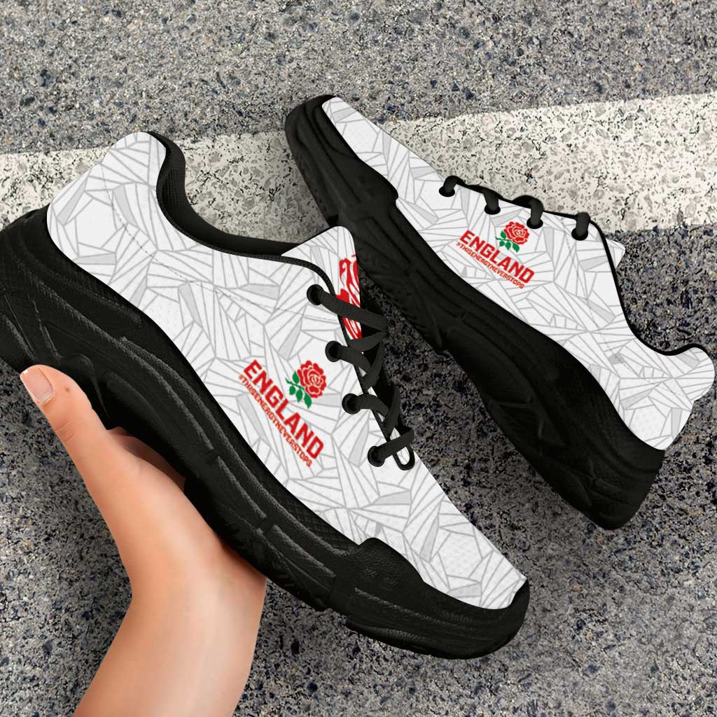 Women Rugby England Chunky Sneakers Red Roses Energy Never Stops - Wonder Print Shop
