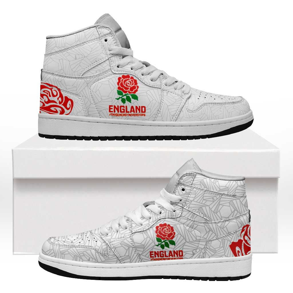 Women Rugby England High Sneakers AJ1 Red Roses Energy Never Stops LT9