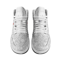 Women Rugby England High Sneakers AJ1 Red Roses Energy Never Stops - Wonder Print Shop