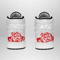 Women Rugby England High Sneakers AJ1 Red Roses Energy Never Stops - Wonder Print Shop