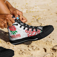 Women Rugby England High Top Shoes Red Roses Energy Never Stops - Wonder Print Shop
