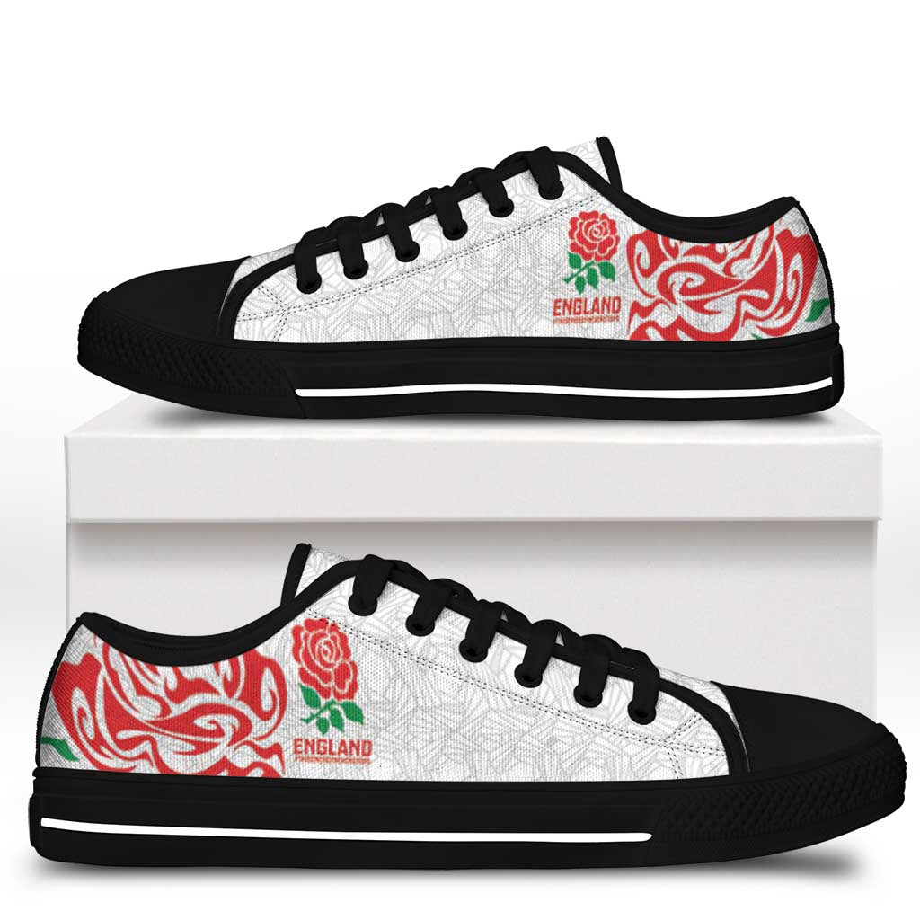 Women Rugby England Low Top Shoes Red Roses Energy Never Stops - Wonder Print Shop