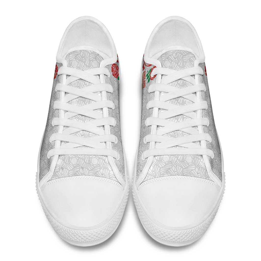 Women Rugby England Low Top Shoes Red Roses Energy Never Stops - Wonder Print Shop