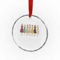 Women's Rights Vary By State Men's Rights Don't Feminist Crystal Glass Ornament