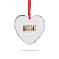 Women's Rights Vary By State Men's Rights Don't Feminist Heart Crystal Glass Ornament