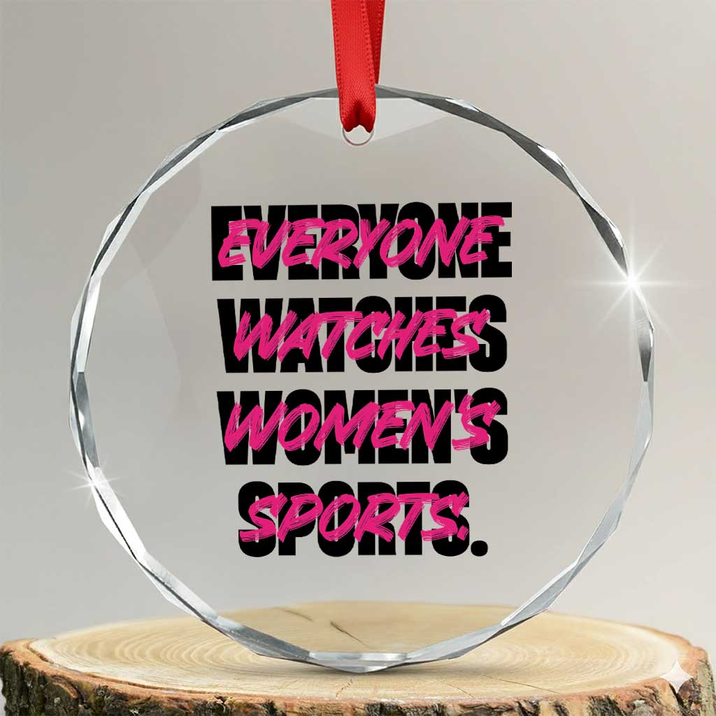 Womens Sports Crystal Glass Ornament Feminist Body Positivity Inclusive Equality - Wonder Print Shop