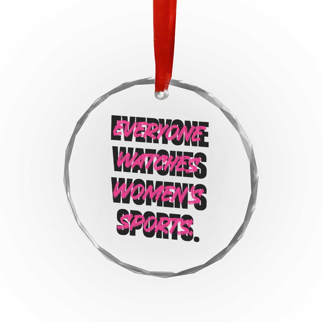 Womens Sports Crystal Glass Ornament Feminist Body Positivity Inclusive Equality - Wonder Print Shop