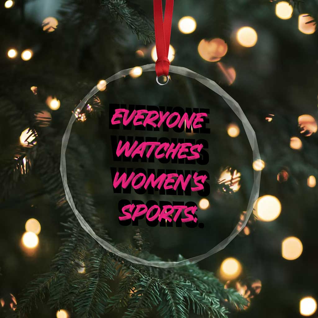 Womens Sports Crystal Glass Ornament Feminist Body Positivity Inclusive Equality - Wonder Print Shop