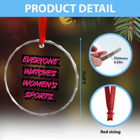 Womens Sports Crystal Glass Ornament Feminist Body Positivity Inclusive Equality - Wonder Print Shop
