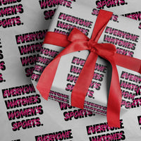 Womens Sports Wrapping Paper Roll Feminist Body Positivity Inclusive Equality - Wonder Print Shop