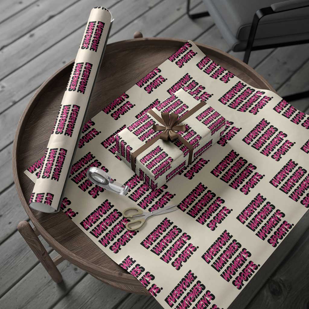 Womens Sports Wrapping Paper Roll Feminist Body Positivity Inclusive Equality - Wonder Print Shop