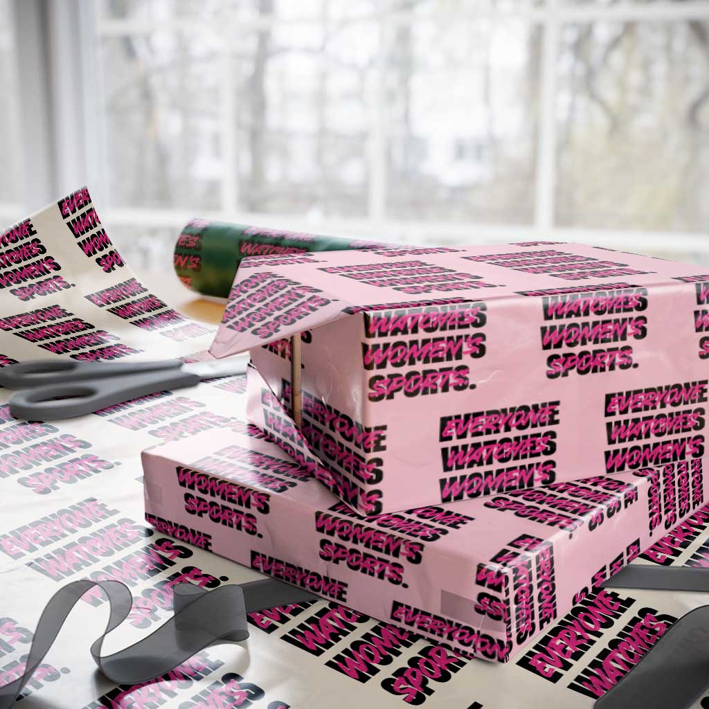 Womens Sports Wrapping Paper Roll Feminist Body Positivity Inclusive Equality - Wonder Print Shop