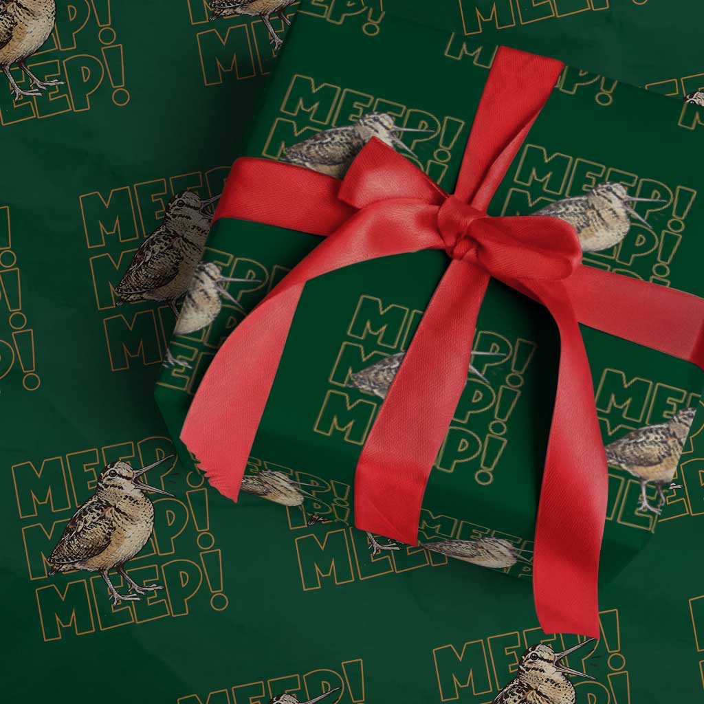 Woodcock Meep Wrapping Paper Roll Funny Nature Lover