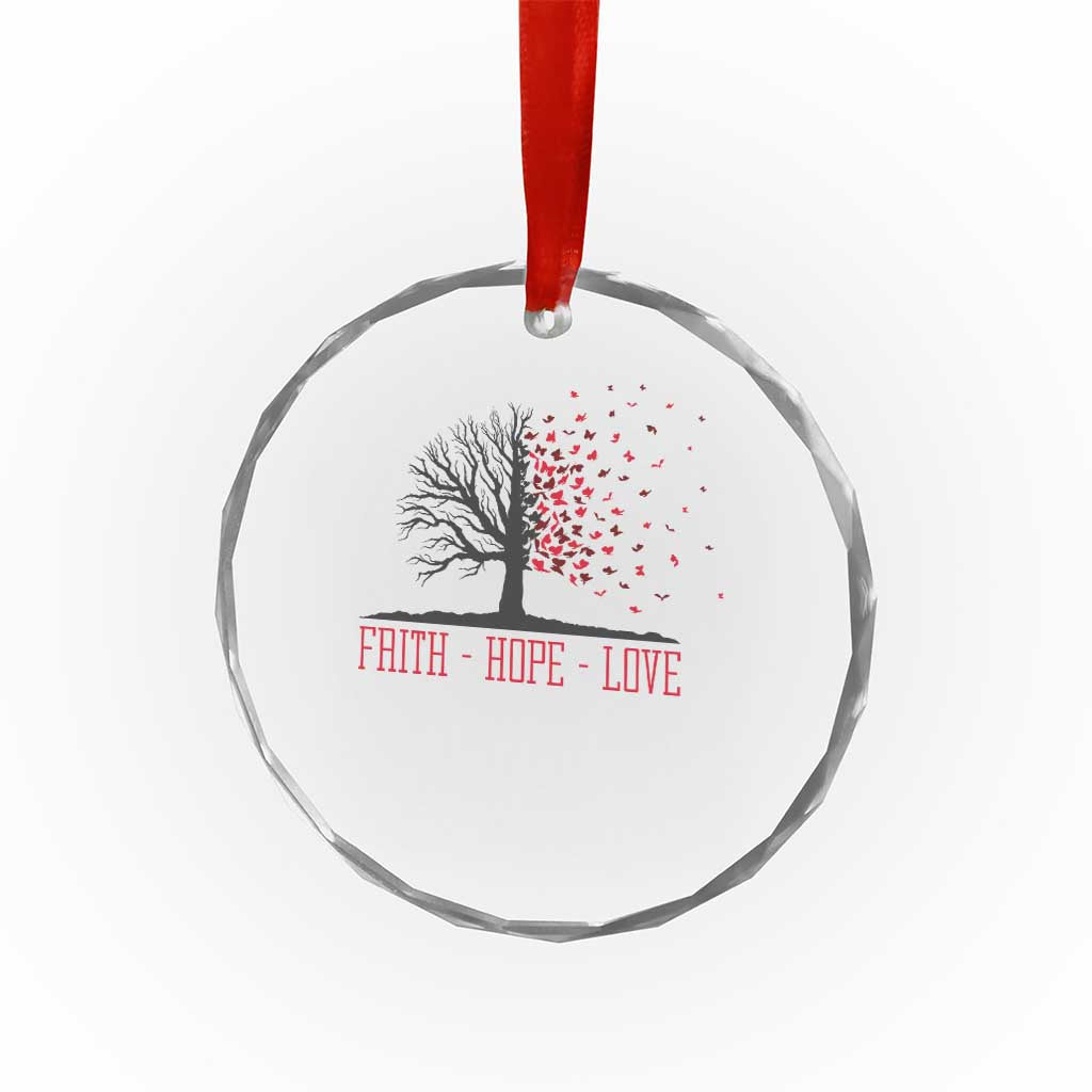 World AIDS Day Awareness Gift Crystal Glass Ornament Faith Hope Love - Wonder Print Shop