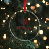World AIDS Day Awareness Gift Crystal Glass Ornament Faith Hope Love - Wonder Print Shop