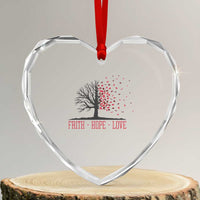 World AIDS Day Awareness Gift Heart Crystal Glass Ornament Faith Hope Love - Wonder Print Shop