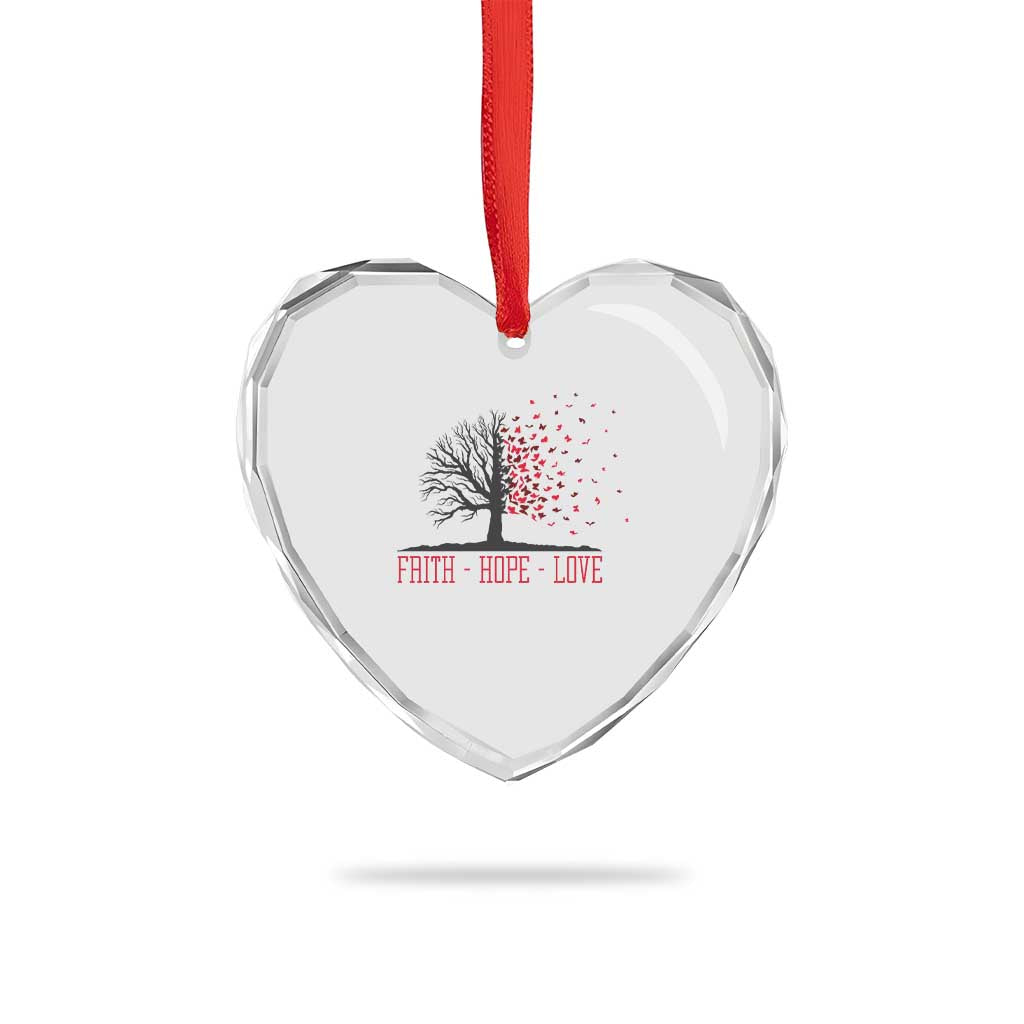 World AIDS Day Awareness Gift Heart Crystal Glass Ornament Faith Hope Love - Wonder Print Shop