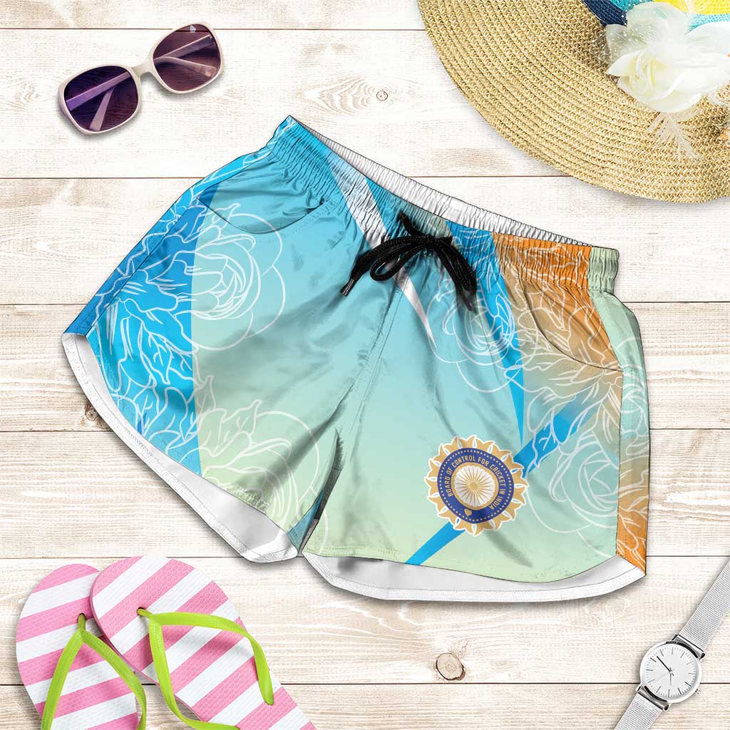 World Cricket India Shorts for Women Ashoka Chakra Jeetega Bhai Jeetega India Jeetega!