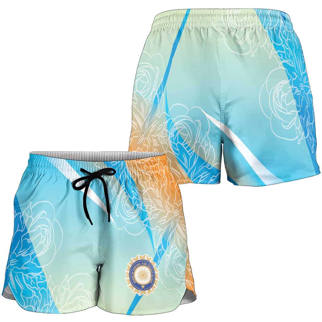 World Cricket India Shorts for Women Ashoka Chakra Jeetega Bhai Jeetega India Jeetega!