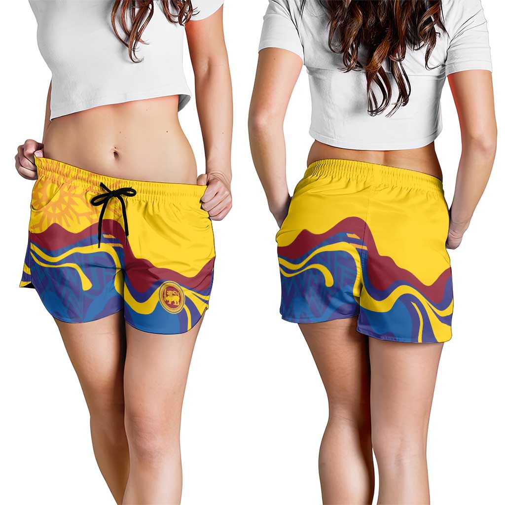 World Cricket Sri Lanka Shorts for Women Lion with Sword Api Dinamu!