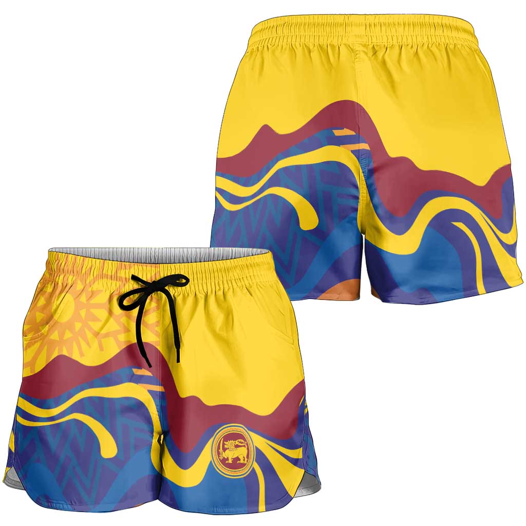 World Cricket Sri Lanka Shorts for Women Lion with Sword Api Dinamu!