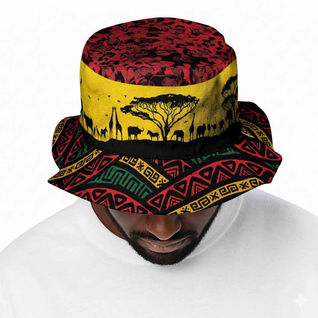 World Cricket Zimbabwe Bucket Hat Zimbabwe Bird Go Chevrons!
