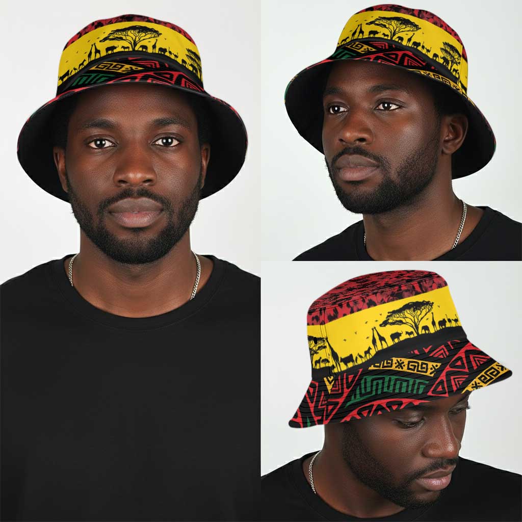World Cricket Zimbabwe Bucket Hat Zimbabwe Bird Go Chevrons!