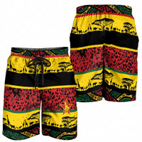World Cricket Zimbabwe Shorts for Men Zimbabwe Bird Go Chevrons!
