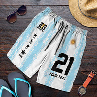 World Football 2026 Argentina Custom Shorts for Men Past Champions Future Legends Blue - Wonder Print Shop