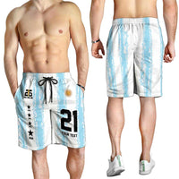 World Football 2026 Argentina Custom Shorts for Men Past Champions Future Legends Blue - Wonder Print Shop