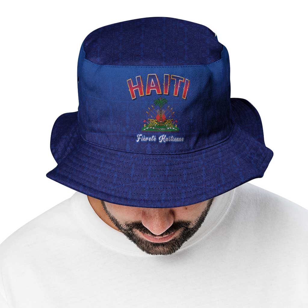 World Football Haiti 2026 Bucket Hat Haiti est de Retour Blue Voodoo Veve Spirits - Wonder Print Shop