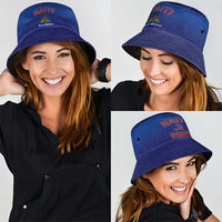 World Football Haiti 2026 Bucket Hat Haiti est de Retour Blue Voodoo Veve Spirits - Wonder Print Shop