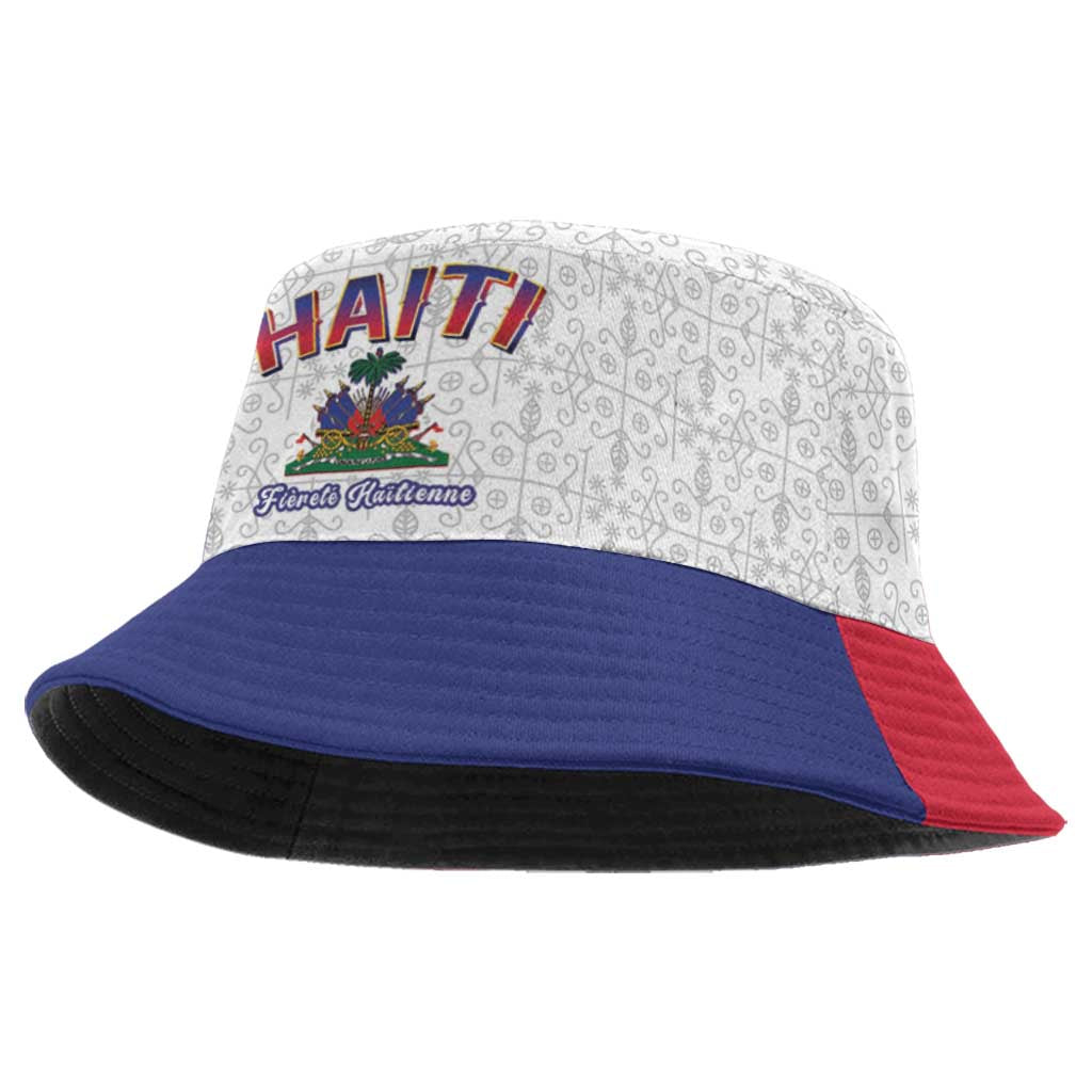 World Football Haiti 2026 Bucket Hat Haiti est de Retour White Voodoo Veve Spirits - Wonder Print Shop